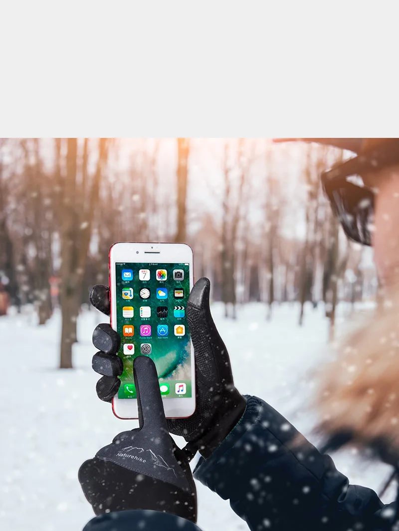 NatureHike Factory Store зимние мужские и женские спортивные теплые флисовые перчатки для сенсорного экрана, перчатки для альпинизма, велосипедные перчатки