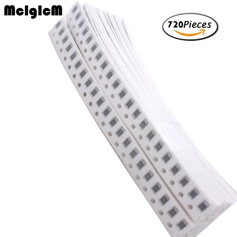 MCIGICM 1206 SMD Резистор Комплект 1% 1/4W 0,25 W(1 Ом~ 10 МОм) 36 значение* 20 шт = 720 шт. резистор проволочного чипа разные образцы