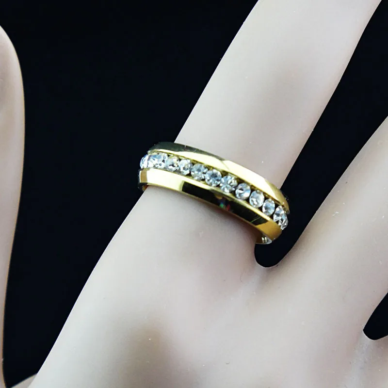 Новые чешские Стразы 316L из нержавеющей стали 18k золото GP для женщин и мужчин