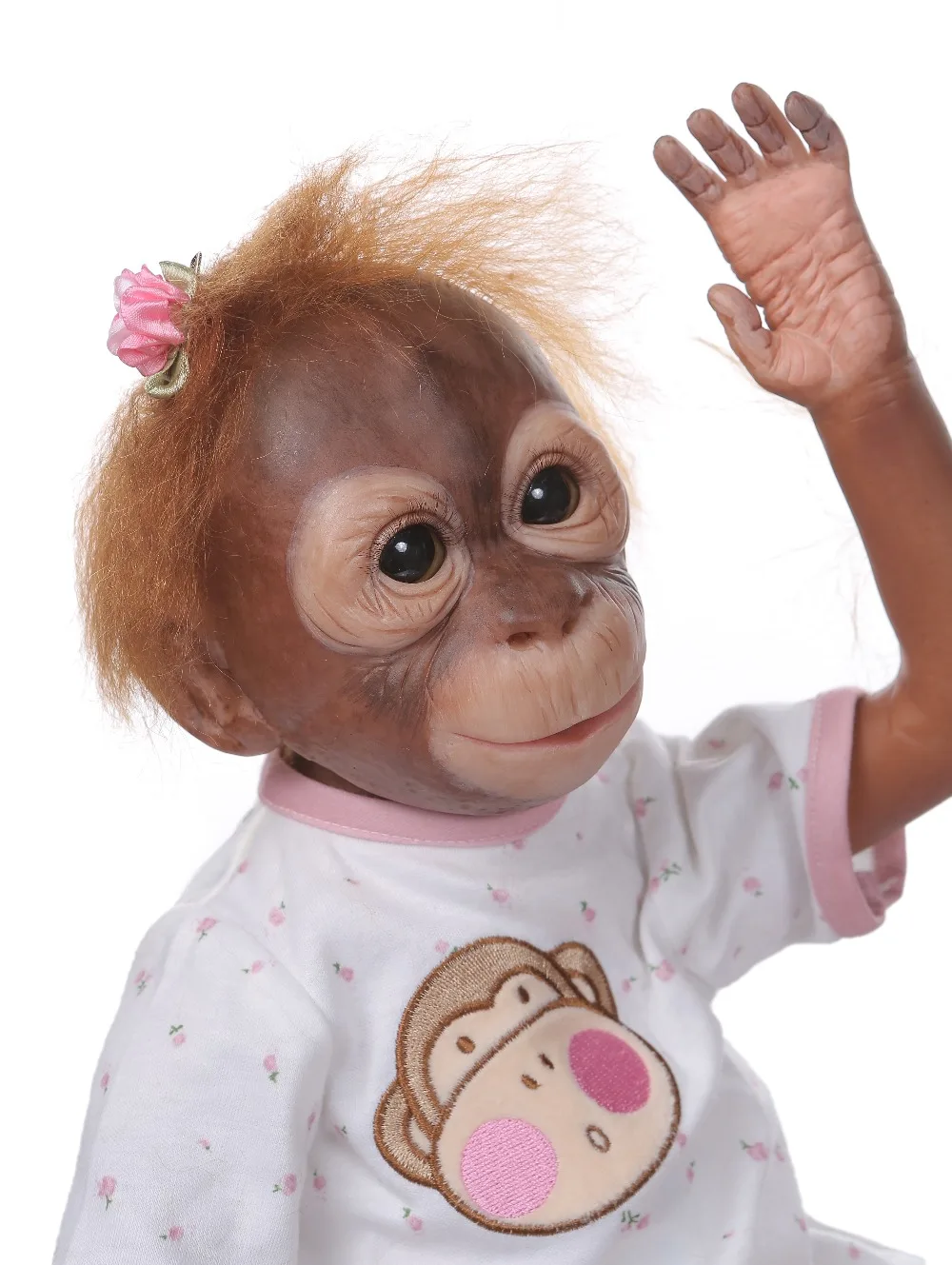 Npkколлекция 52 см ручная работа детальная краска reborn baby Monkey новорожденная Кукла коллекционная Художественная кукла высокого качества