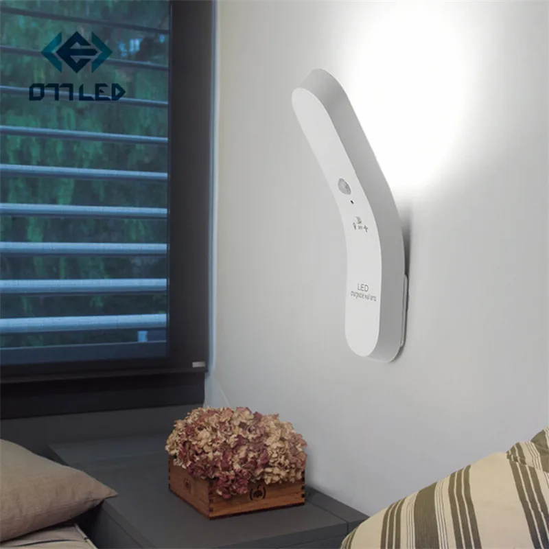

Simple Modern Led Wall Lamps Bedside Lamp Night Light USB Charging LED Motion Sensor Human Body Induction Emergency Flashlight
