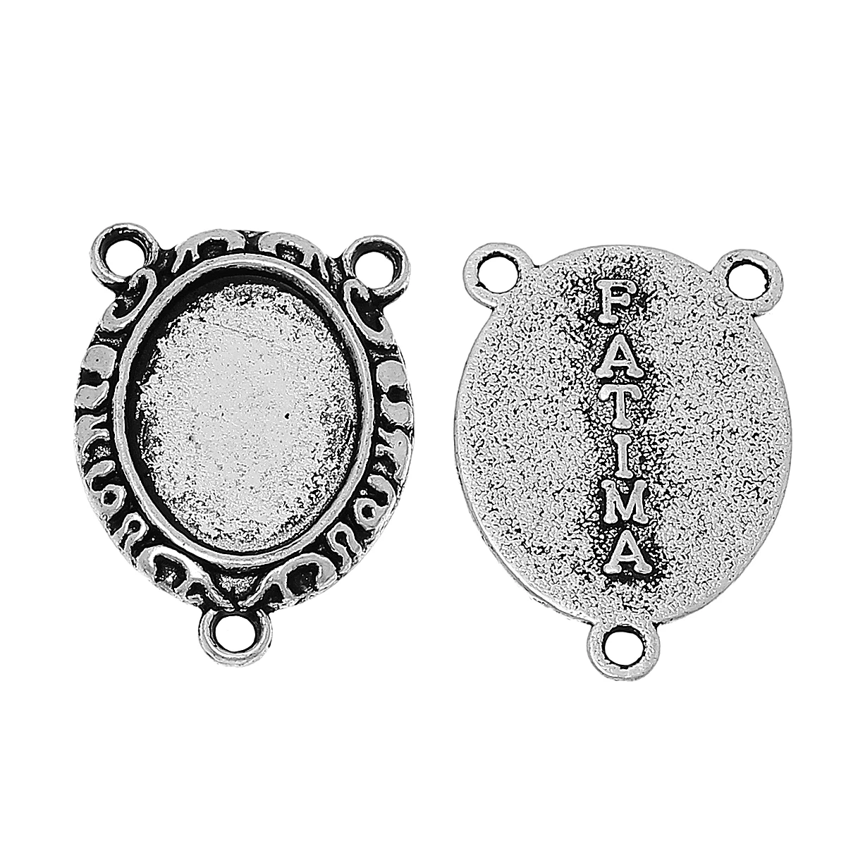 DoreenBeads разъемы из цинкового металлического сплава Овальные Настройки кабошона