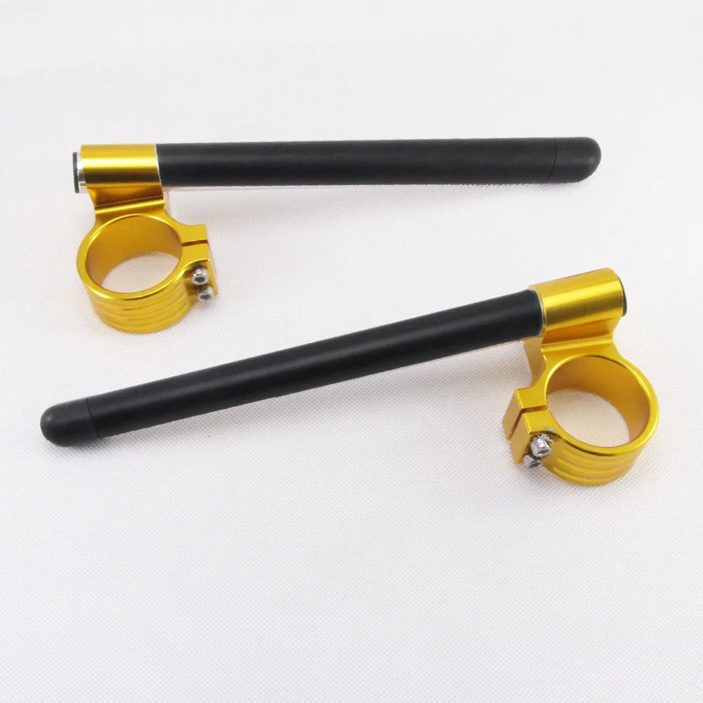Gold-Black 50 мм подъем 30 мм Клип Ons руль для Monster 750 800 900 1000 YZFR1 YZFR6 YZF750R GSX1300R GSXR 600 750 1000 ZX6R ZX10R CBR1000 - Цвет: Gold-Black