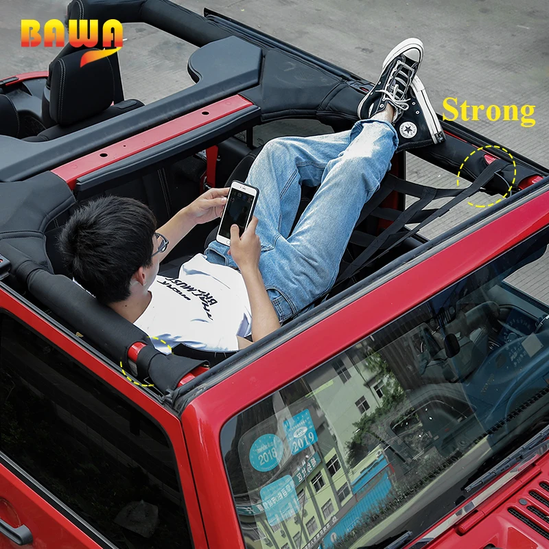 Автомобильные чехлы BAWA для Jeep Wrangler 1987- YJ/TJ/JK/JL, автоматические автомобильные Чехлы, гамак, грузовая сетка, верхняя крыша, автомобильный чехол для хранения