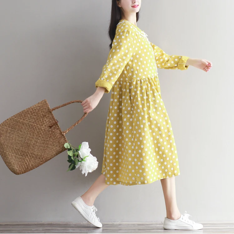 Осень 2017 г. Новый однобортный &quot&quot&quotкукольный&quot&quot воротничок&quot платье Для