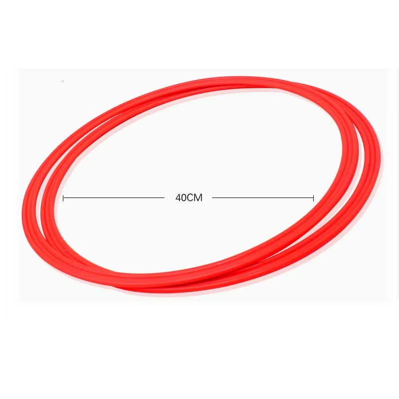 6Pcs/ Set 40cm Soccer Speed Agility Rings ABS Material Sensitive Football Training Equipment Pace Lap Football Ball Training