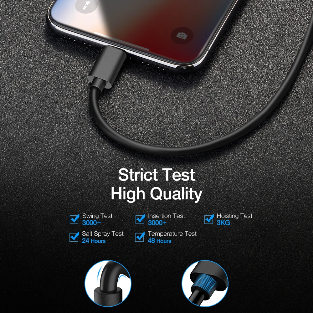 5 шт./лот кабели RAXFLY USB кабель для iPhone 8 7 плюс Быстрая зарядка В/2A Lightning/usb 6 6s