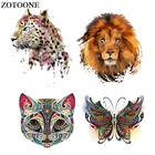 ZOTOONE термопечать ПВХ крутой Лев лиса патчи для одежды утюгом Переводные патчи для одежды животные 3d наклейки E