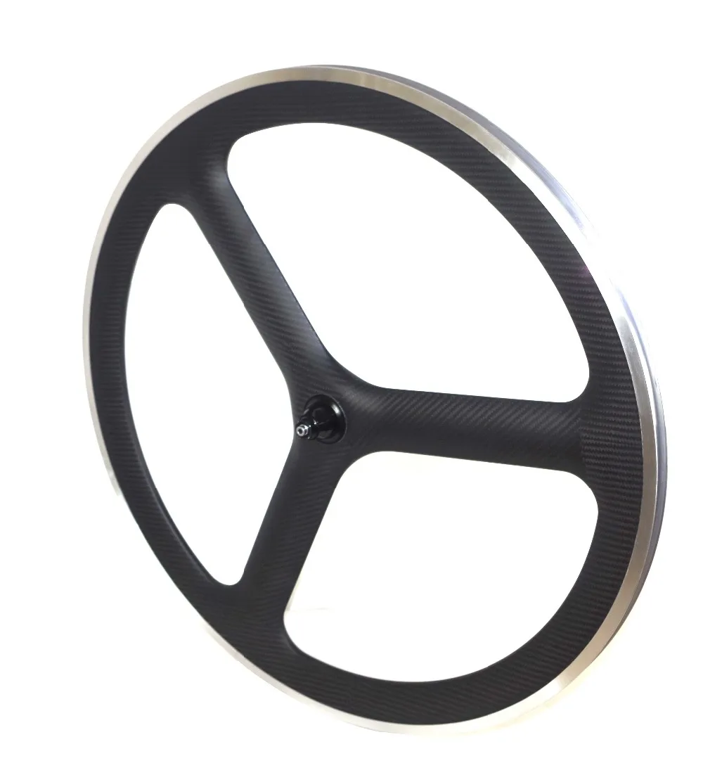 Пользовательские лого Углеродные 3 спицевые колеса сплав поверхностного