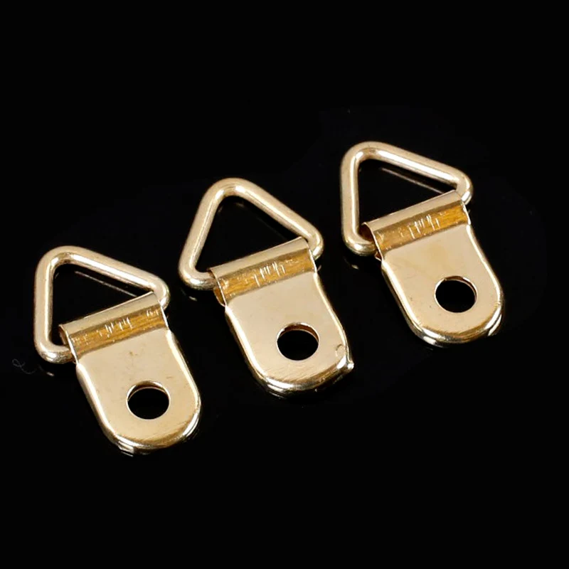 50 шт. 14x22mmGolden Triangle d образное кольцо подвесная картина масляная живопись рамка