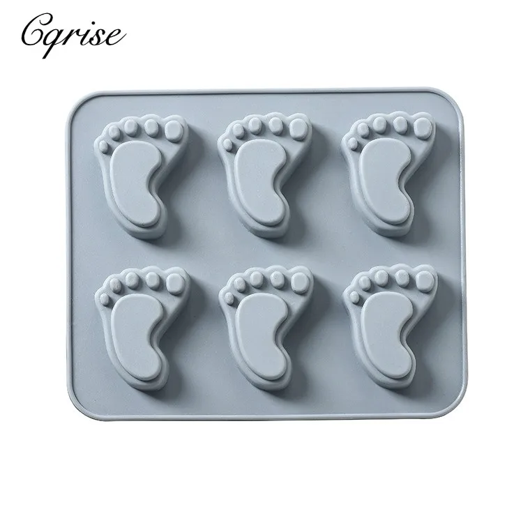 6pcs Feet Soap Silucone Mold 3d Mold Baby Soap Mold Chocolate Mold Cake Decorating Tools Baby Shower Birthday Supply