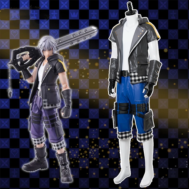 Униформа Рику из аниме Kingdom Hearts III 3 наряд боевой костюм для взрослых и мужчин