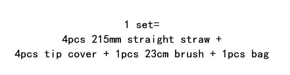 all straight style 6*215 мм соломинки Портативный нержавеющей стали соломинки набор силиконовый наконечник крышка+ питьевой соломинки+ дорожная сумка для хранения - Цвет: all straight style