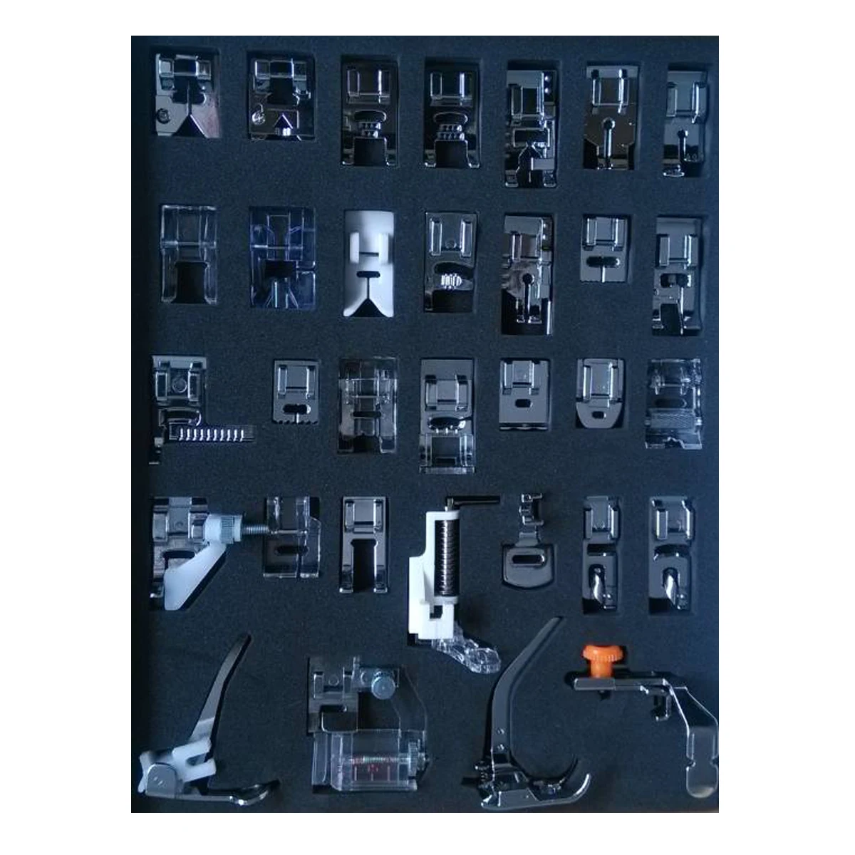 

Sew Tech 32pcs Mini Sewing Machine Presser Foot Feet for Brother Singer Janome Presser Feet Braiding Stitch Darning Accessories