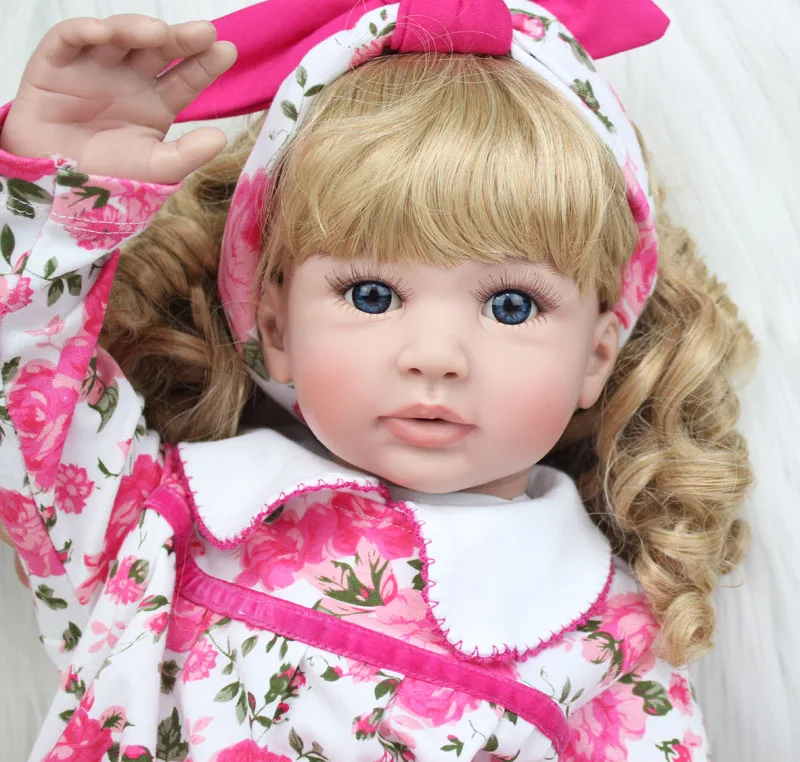 60 см силиконовые игрушки Reborn Baby Doll 24 дюйма виниловые куклы принцессы для маленьких девочек с плюшевым кроликом подарок на день рождения игровой дом
