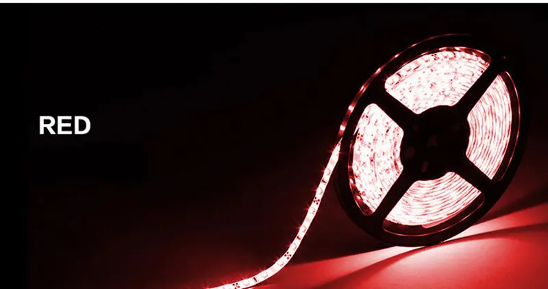 5 м/компл. Светодиодные ленты лампы 2835SMD DC12V 60 Светодиодный s/М гибкий светодиодный светильник лента фон смещения светильник ing одежды/белый/RGB/красный/синий - Испускаемый цвет: red