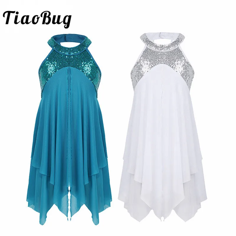 Tiaobug-vestido de leotardo de baile de Ballet para niñas, traje de baile contemporáneo lírico, leotardo de gimnasia