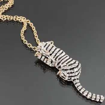 В стиле панк сплав эмаль тигра Цепочки и ожерелья Мода звено цепи хип хоп