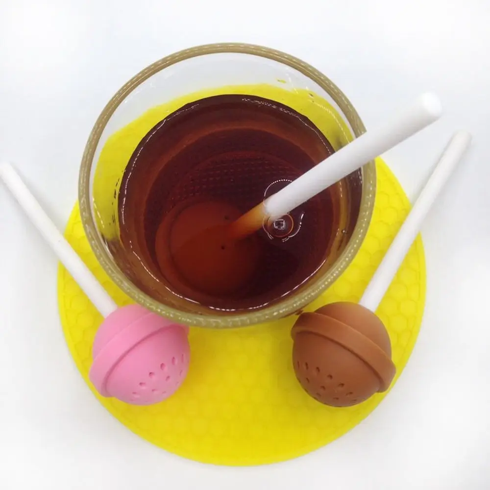 1 шт. милый креативный Силиконовый Фильтр для чая пуэр в форме леденца травяной