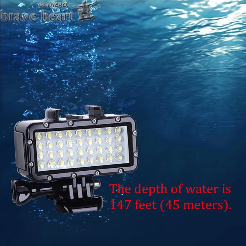 NEW Go pro Hero 5 36 LED Beads Diving Lamp Waterproof Light For Gopro 6 4 Xiaomi Yi 4K+yi Lite mijia SJCAM SJ8 Accessories | Электроника