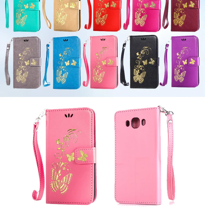 Флип-чехол для samsung Galaxy J7 J 7 J710F SM-J710F J710FN/DS SM-J710FN/DS J710FN SM-J710FN кожаный чехол для телефона с бабочкой