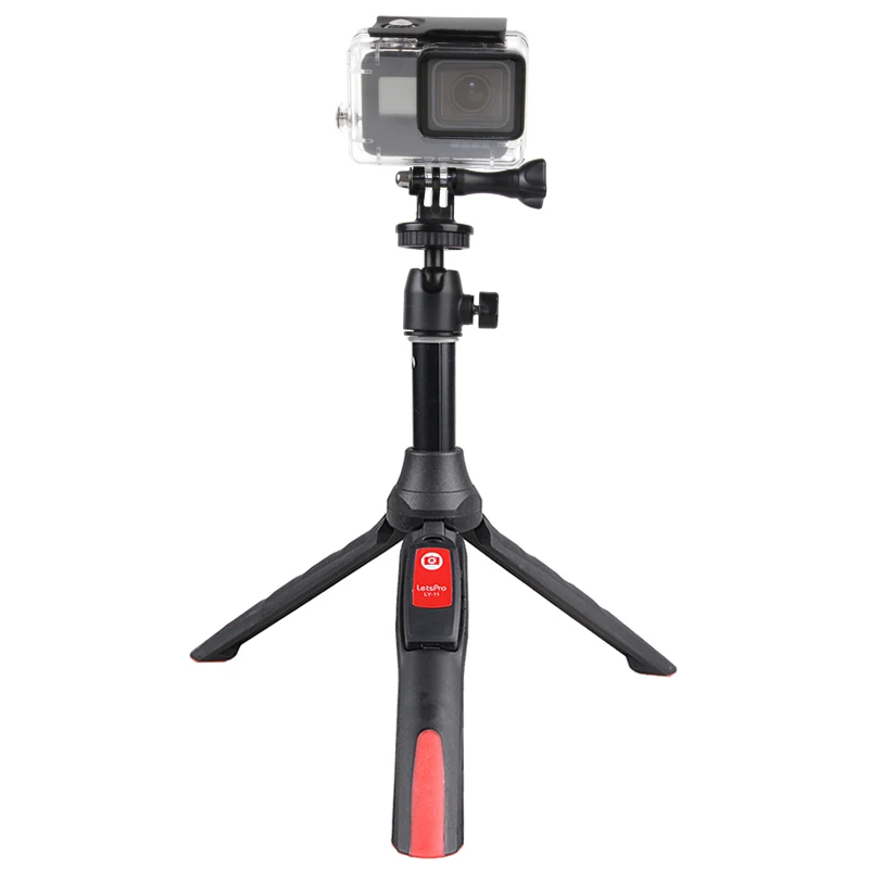 New 4 in 1 Extendable Aluminum Selfie Stick Tripod Stand Monopod Bluetooth Remote Phone Mount for iPhone X 8 Android Gopro | Электроника