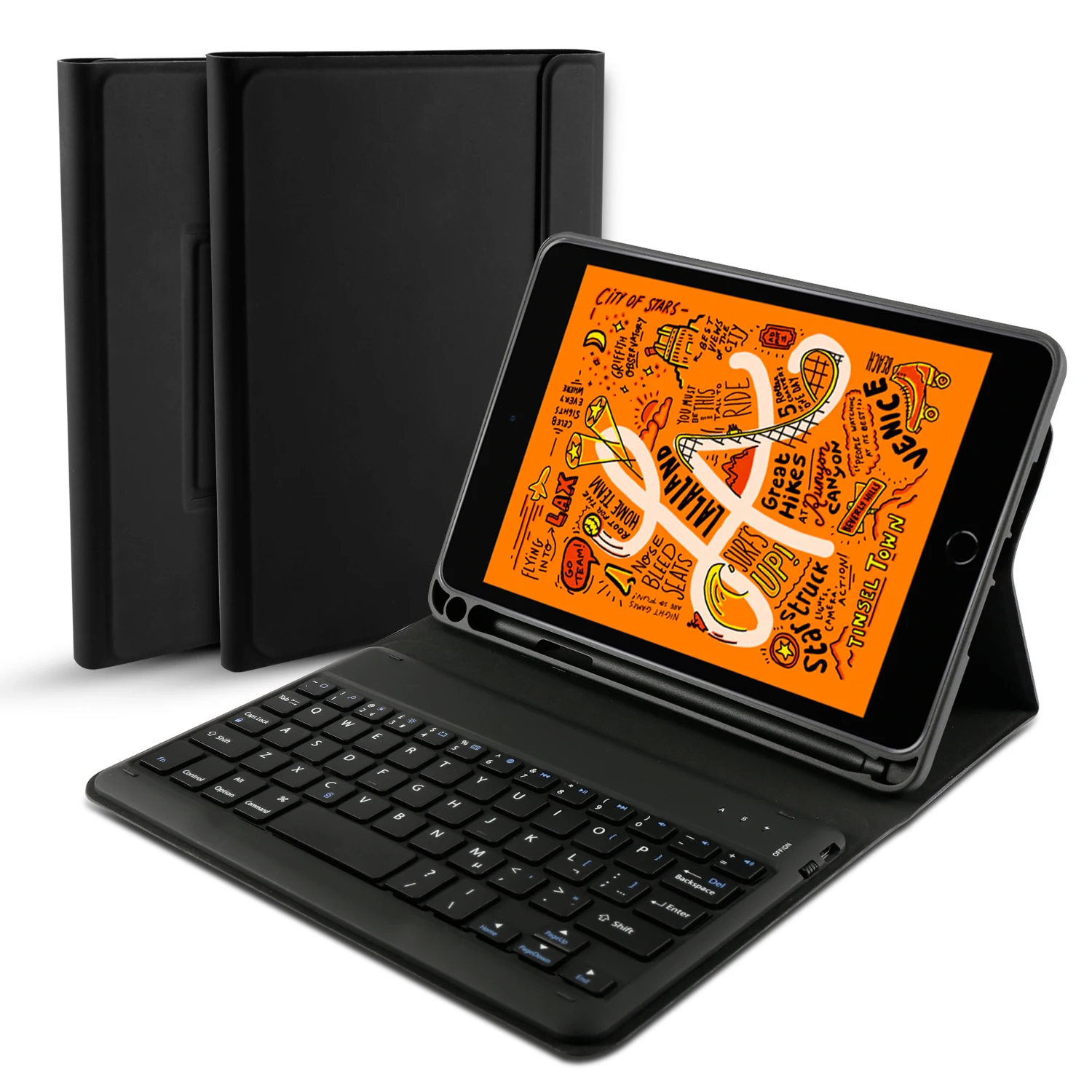 Новый чехол с клавиатурой для iPad Mini 5 2019 7 9 дюйма из искусственной кожи