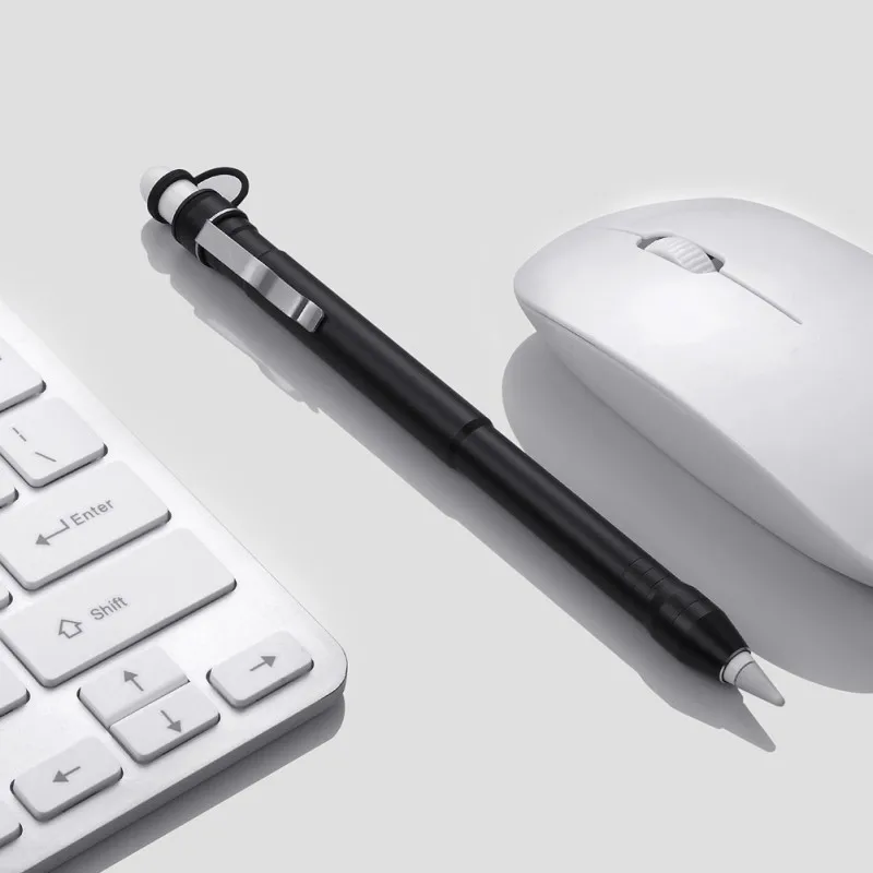 Built-in Clip Secures Cap Holder Lightweight Aluminum for Apple Pencil Protective Case iPad Pro 12.9&quot 10.5&quot 9.7&quot |