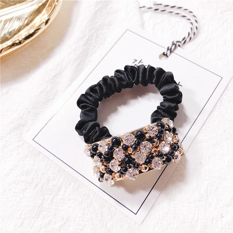 Женская модная эластичная резинка для волос роскошные стразы резинки повязки на