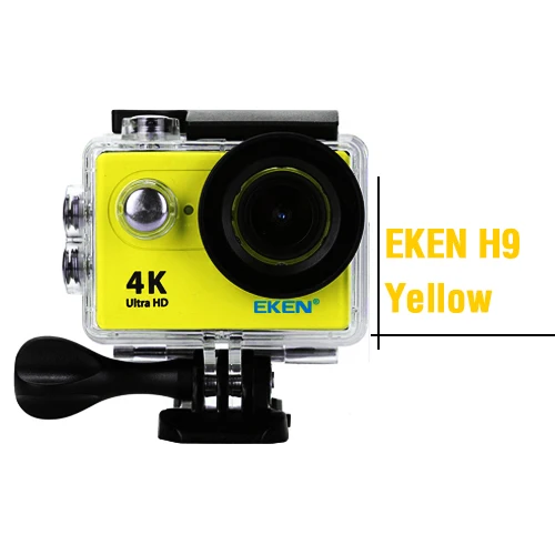 H9 Yellow Экшн-камера eken H9/H9R 4K 30FPS Ultra HD WiFi 2,0 170D подводный водонепроницаемый шлем видеокамера s go Спортивная камера extreme pro - Цвет: H9 Yellow