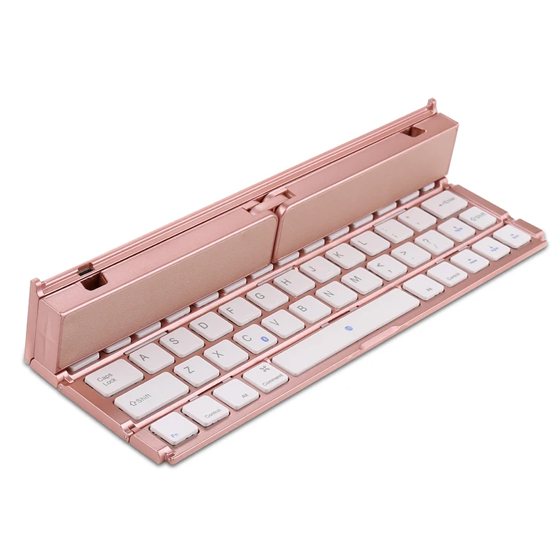 Четыре Складные портативные беспроводные Bluetooth клавиатуры из алюминиевого