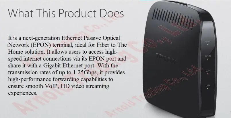 Оптоволоконный терминал TP-Link оптоволоконный модем EPON IEEE 802 3/u/ab/ah 1 25 Гбит/с порт SC/PC