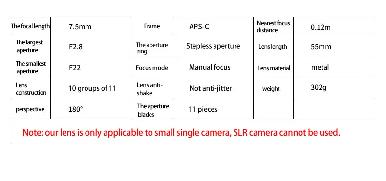7artisans 7,5 мм f2.8 рыбий глаз 180 APS-C ручной фиксированный объектив для Sony E Mount Canon EOS-M Mount Fuji FX M4/3 Mount