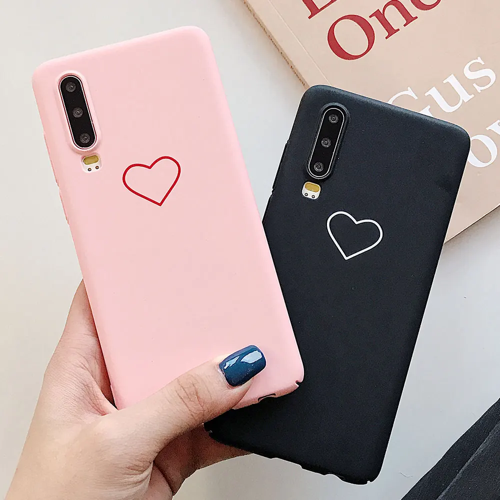 KISSCASE Hard PC Phone Case For Huawei P30 P20 Lite Pro P Smart 2019 Love Heart Cover Honor 8X 9 10 Y7 Y9 |