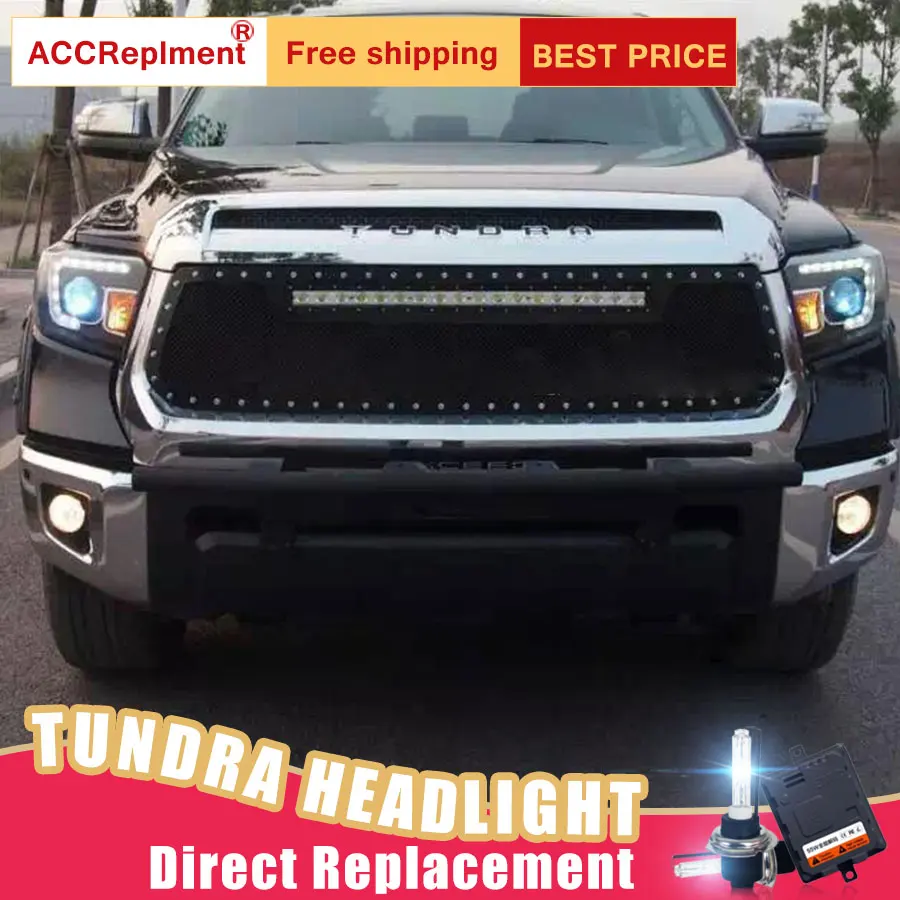 2 шт. светодиодный фары для Toyota Tundra 2009-2011 Автомобильные ангельские глазки