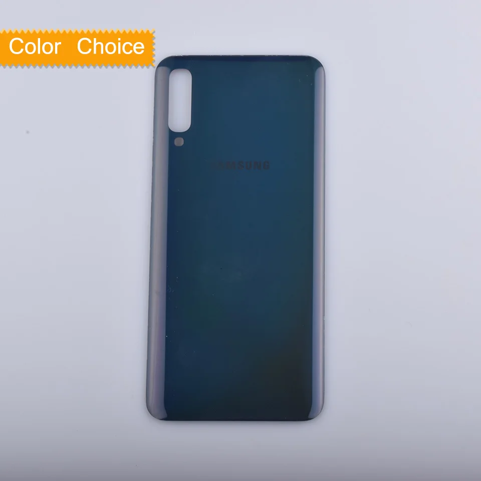 Черный Для samsung Galaxy A50 A505 A505F SM-A505F корпус батарейного отсека заднее стекло чехол Корпус Корпуса A50 Замена - Цвет: Черный