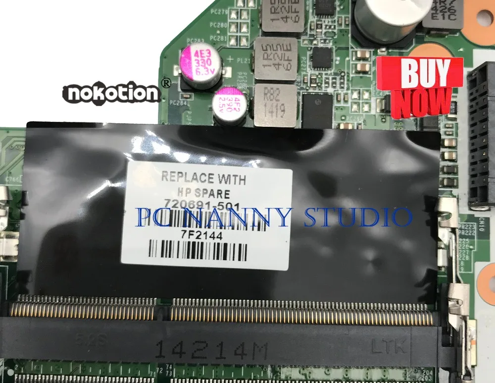 Материнская плата PANANNY для ноутбука hp 15 E / 17 720691 501 001 DA0R75MB6C1 DDR3