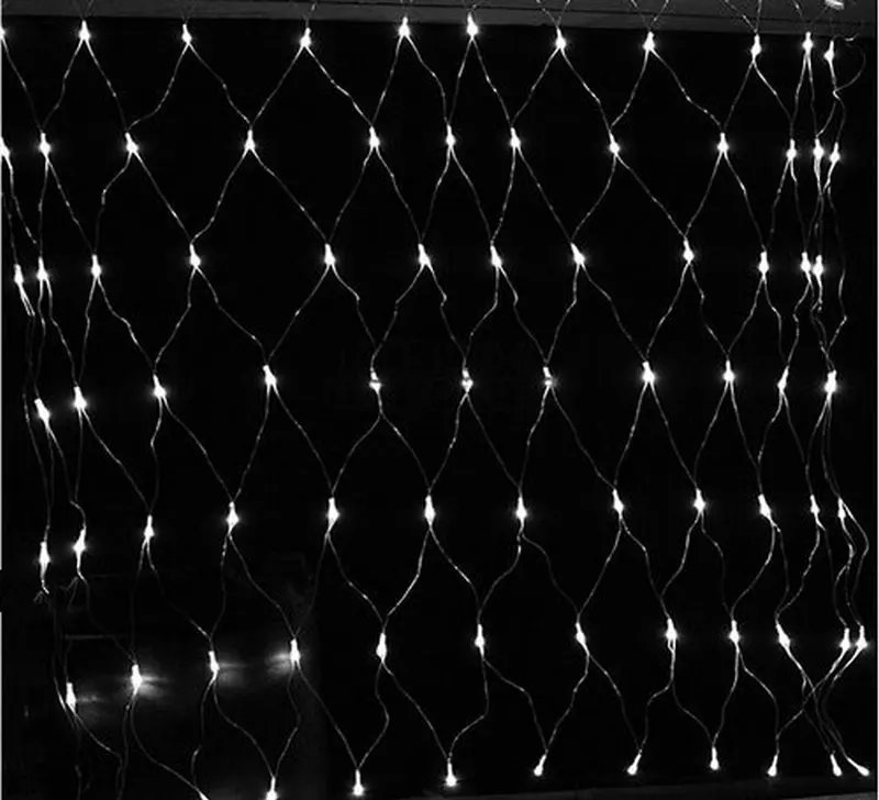 1.5m*1.5m 96led mesh net Fairy string light Web Twinkle lighting F/Christmas Wedding Party Xmas Garden Garland Decor 220V-white | Лампы и
