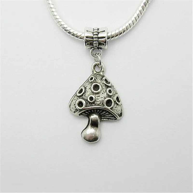 Новый 15 шт. гриб очарование бусинки с большими отверстиями европейский кулон