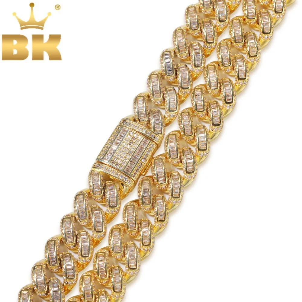 Роскошная цепочка с кубическим цирконием THE BLING KING Майами кубинская хип хоп Sqaure CZ