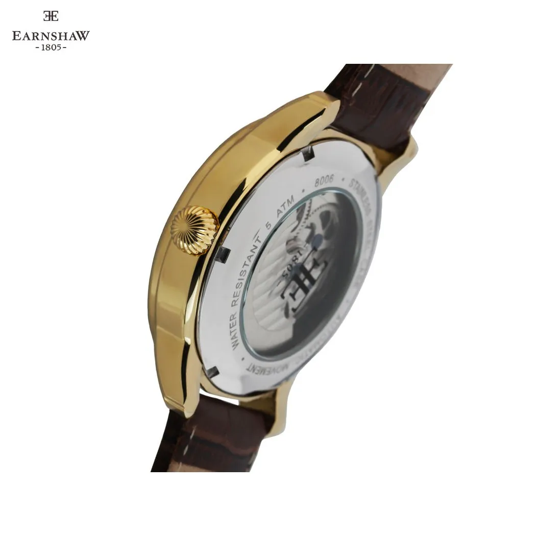Наручные часы Earnshaw мужские механические с автоподзаводом на кожаном ремешке |