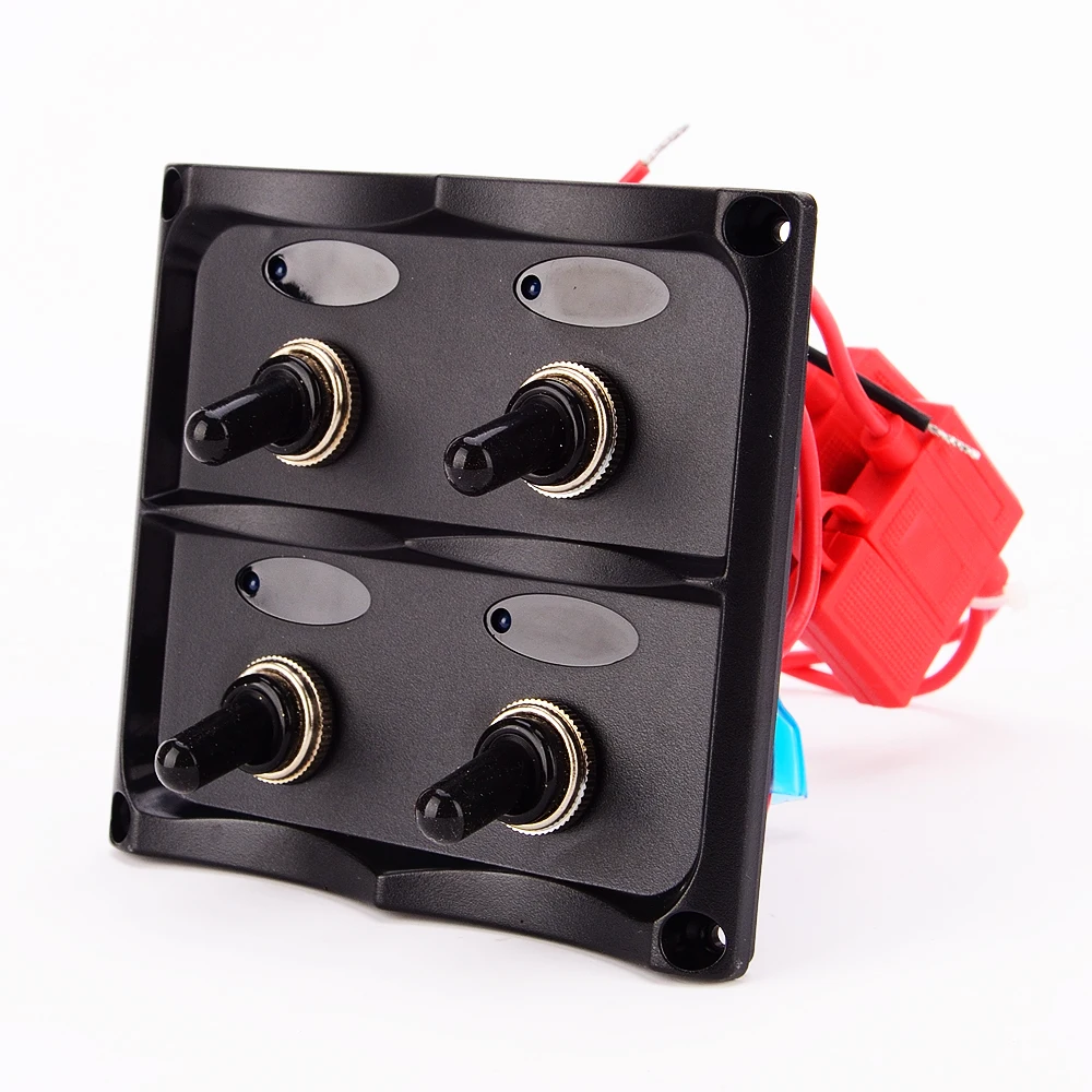 Новый корабельная электроприборная 4 банда синий светодиодный ВКЛ ВЫКЛ тумблер