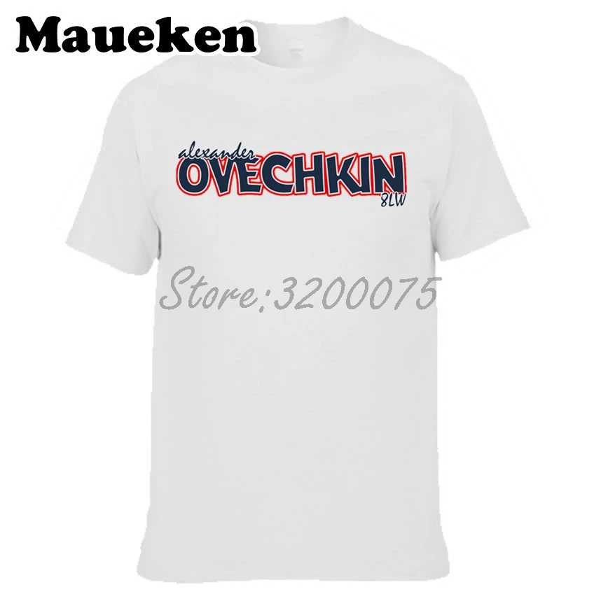 Мужская футболка Alex Ovechkin 8 Capital Captain для фанатов из США подарок с круглым вырезом