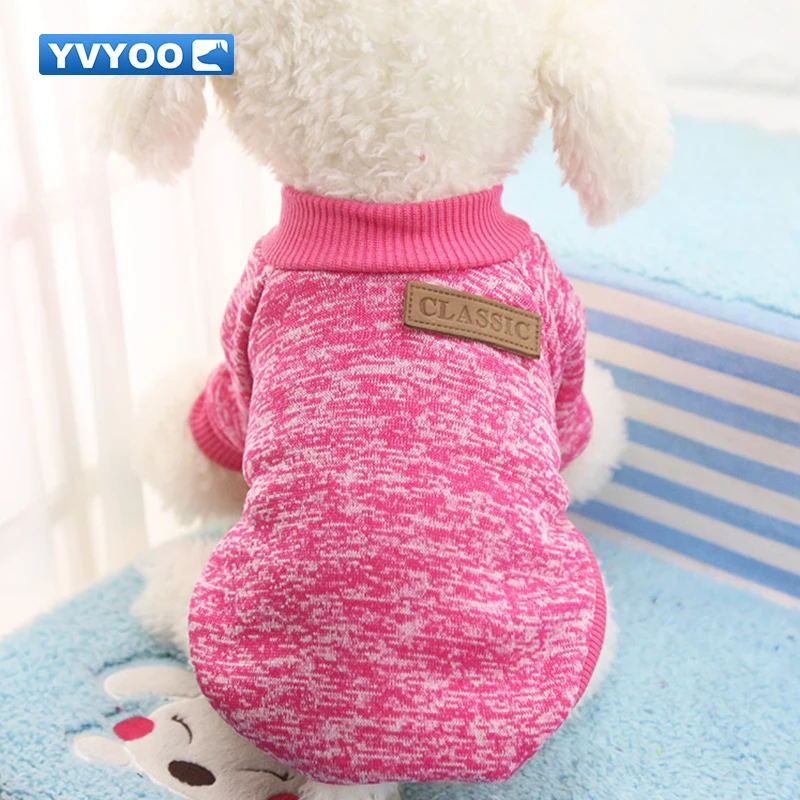 Одежда для домашних животных YVYOO зимний теплый свитер толстовки собак хлопковый