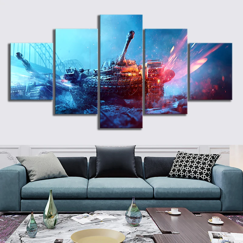 Модульный холст для домашнего декора картина из 5 частей постер игры Настенная