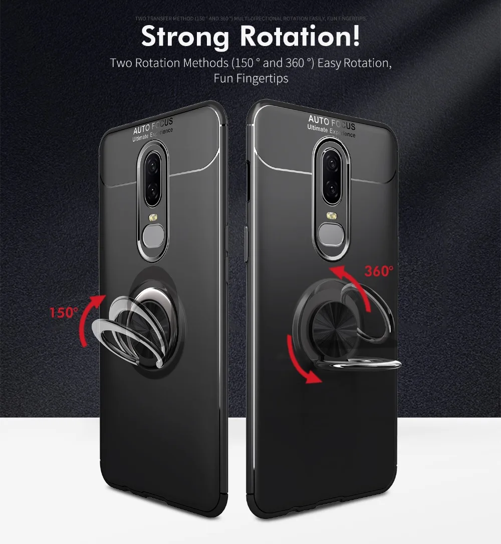 UTOPER Cases For Oneplus 6T Case Ring Magnetic Cover 6 One plus plus6T Coque Fundas Etui |