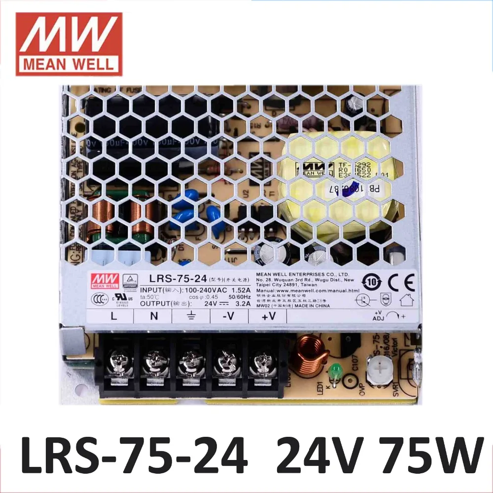 Импульсный источник питания Meanwell 5 В 12 24 36 48 75 Вт оригинальный МВт