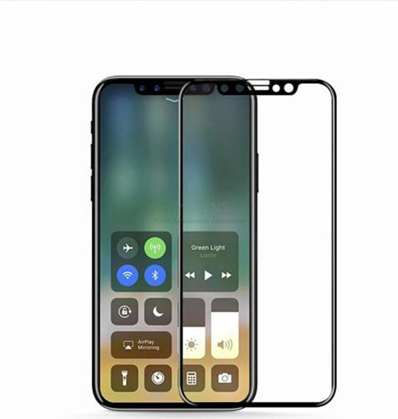 0 26 мм Полное покрытие экрана Закаленное стекло пленка для iPhone X Screen Protector гориллы