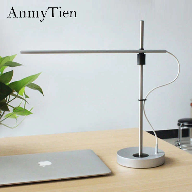 Ультратонкие Стиль настольные лампы светодиодный 3 Режим затемнения сенсорный