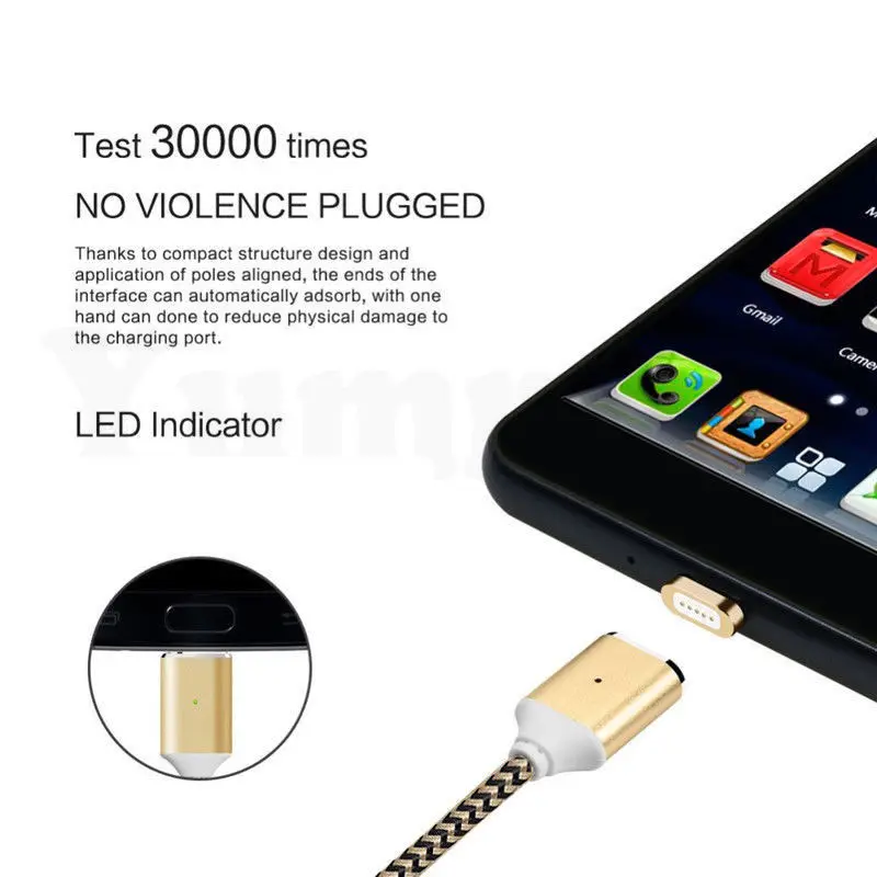 1M 2M 3M Magnetic Micro USB/Type C /IOS Charging Charger Data Cable For iPhone X 5s SE 6 6S 7 8 Plus SamsungS6 S7 S8 S9 | Мобильные